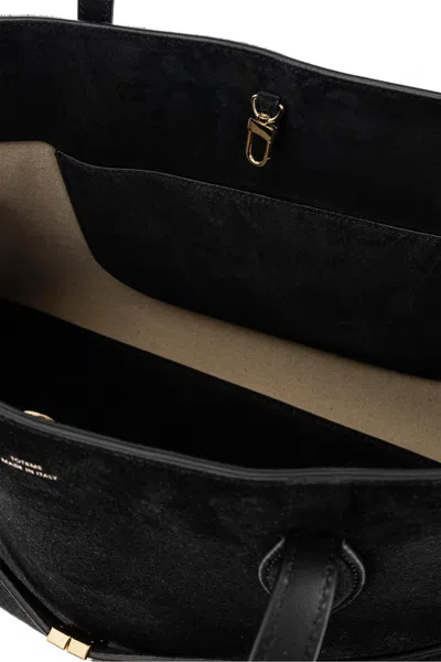 Totême Toteme Lounge Suede Leather Tote Bag In Black