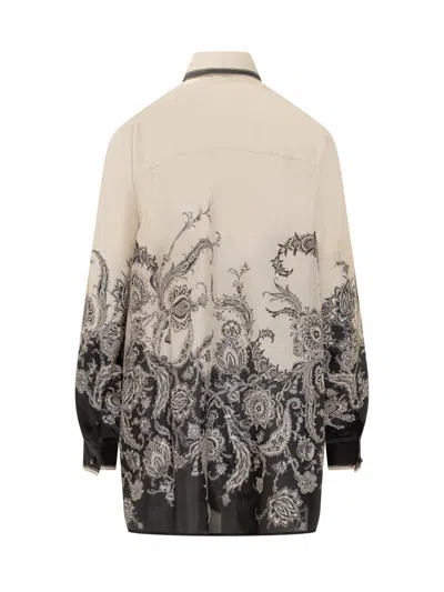 Zimmermann Camicia Rhiannon In Seta Stampata  Donna In Neutral