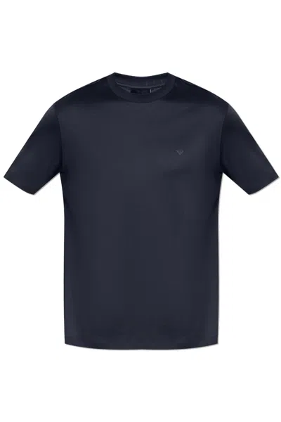 Emporio Armani Basic Crew Neck T-shirt In Blue