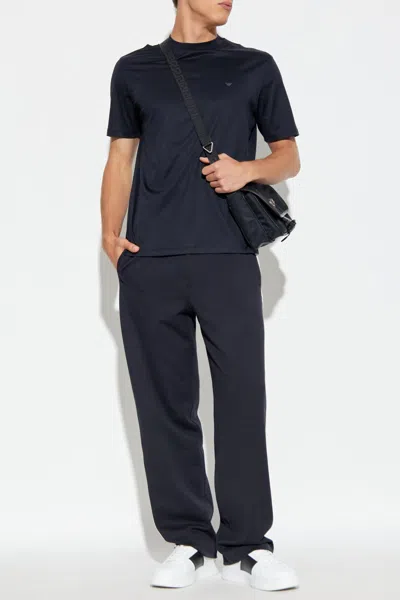 Emporio Armani Basic Crew Neck T-shirt In Blue