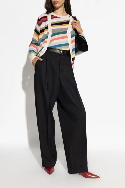 Ps By Paul Smith Ps Paul Smith Striped Wool Cardigan In Multi