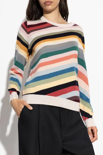Ps By Paul Smith Ps Paul Smith Striped Wool Cardigan In Multi