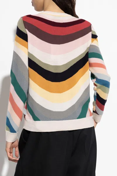 Ps By Paul Smith Ps Paul Smith Striped Wool Cardigan In Multi
