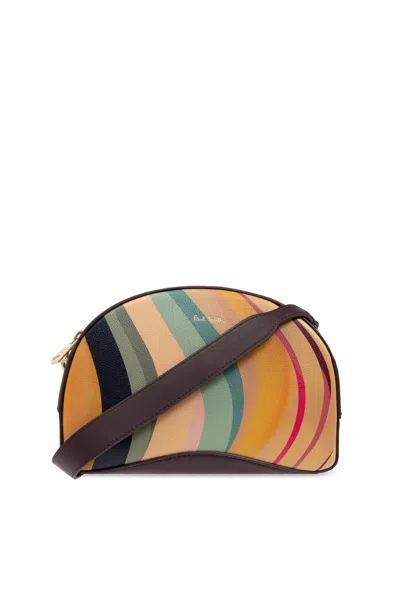 Paul Smith Swirl Leather Crossbody Bag In Multi