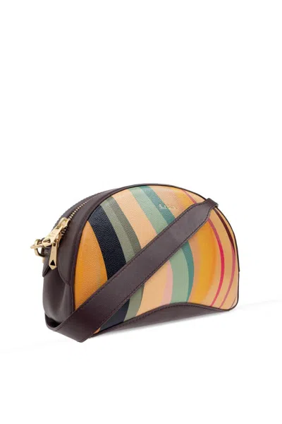 Paul Smith Swirl Leather Crossbody Bag In Multi