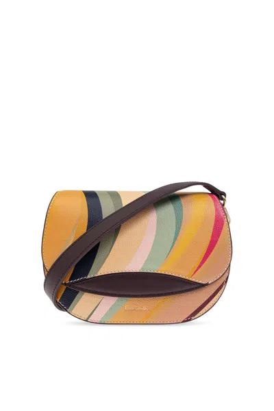 Paul Smith Swirl Leather Crossbody Bag In Multi