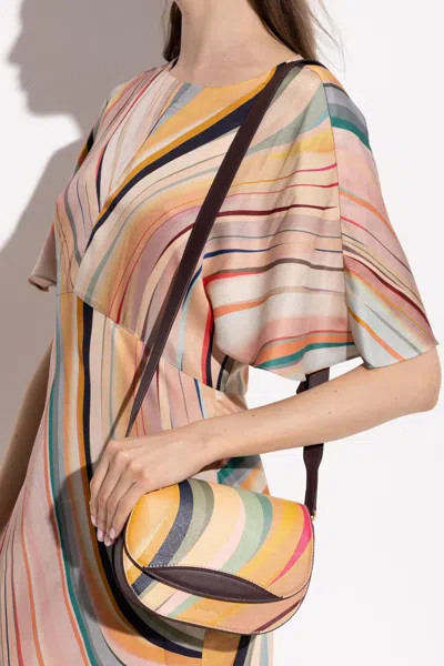 Paul Smith Swirl Leather Crossbody Bag In Multi