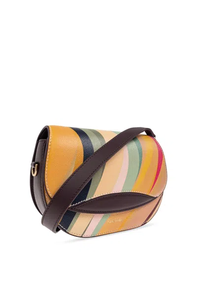 Paul Smith Swirl Leather Crossbody Bag In Multi