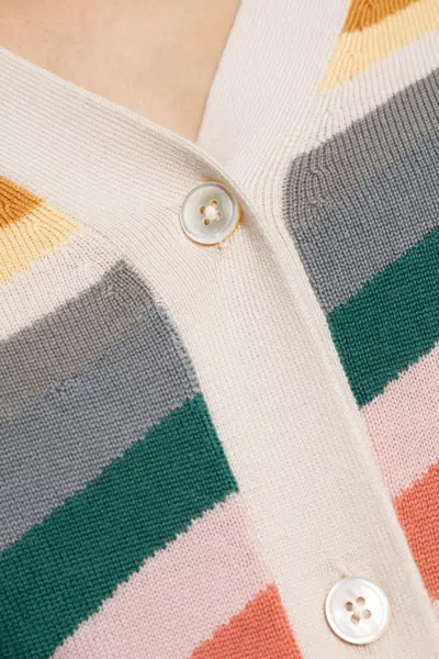 Ps By Paul Smith Ps Paul Smith Striped Wool Cardigan In Multi