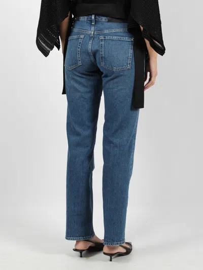 7 For All Mankind Calie Straight Jeans In Blue