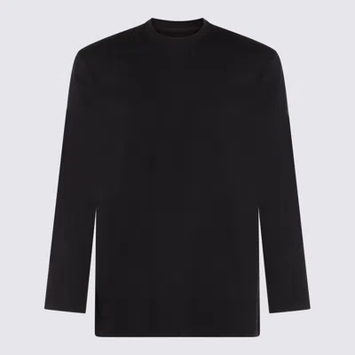 Y-3 Adidas Logo Cotton T-shirt In Black