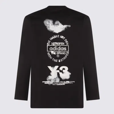Y-3 Adidas Logo Cotton T-shirt In Black