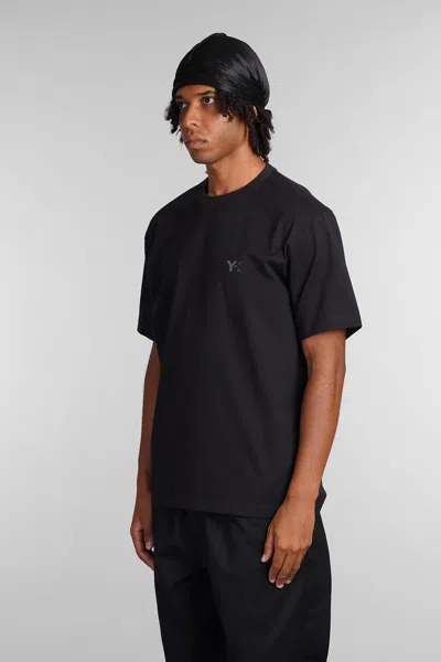 Y-3 Logo Cotton T-shirt In Black