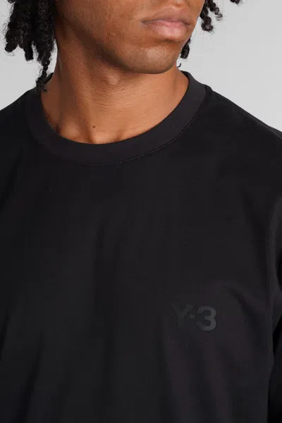 Y-3 Logo Cotton T-shirt In Black