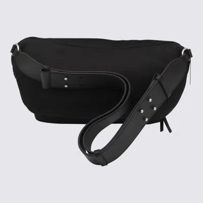 Ami Alexandre Mattiussi Shoulder Bag With Adjustable Strap And Front Pocket In Black
