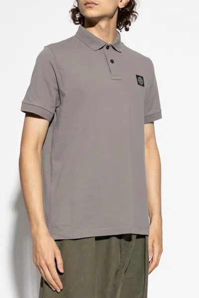 Stone Island Crickle Reps Hooded Down Jacket In Gray