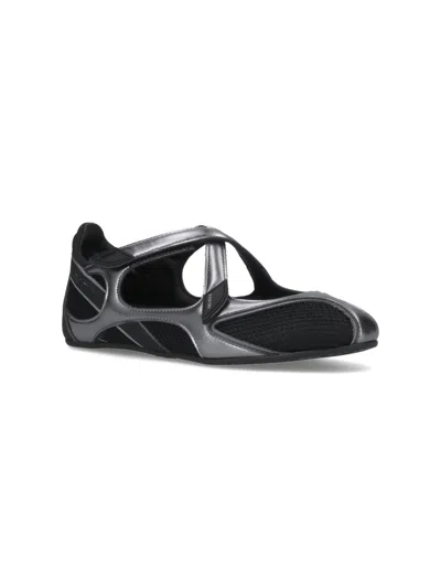 Attico Flat Shoes Blacks And Greys In Black