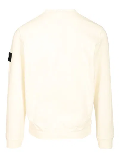 Stone Island Cotton Sweatshirt In White
