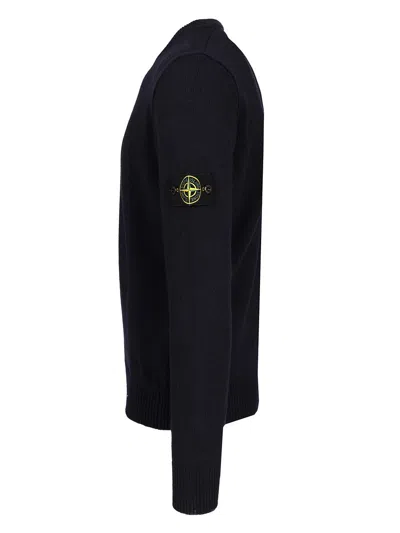 Stone Island Men's Cotton Crewneck Sweatshirt In Black