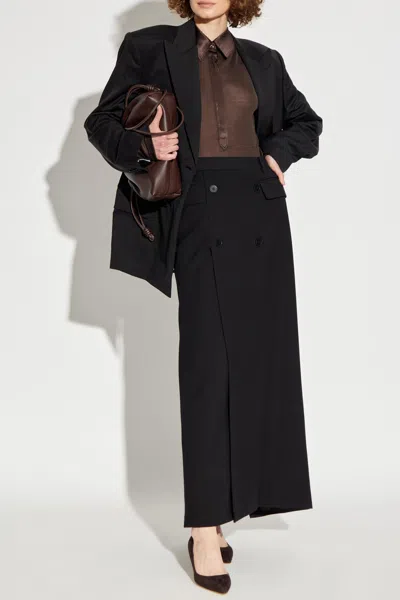 Tom Ford Silk Jersey Long Sleeve Polo In Brown