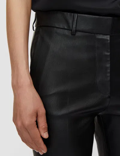 Joseph Coleman Leather Stretch Trousers In Black