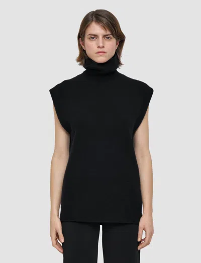Joseph Brushed Cashmere Vest In Black