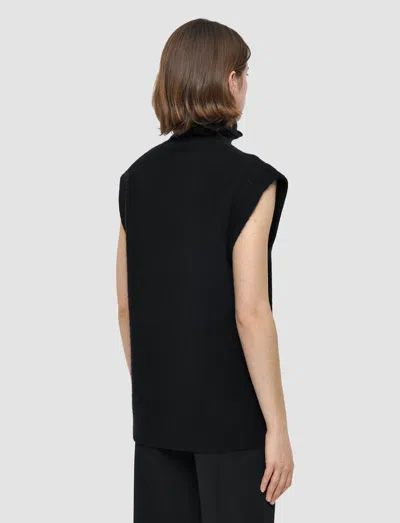Joseph Brushed Cashmere Vest In Black