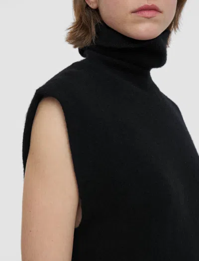 Joseph Brushed Cashmere Vest In Black
