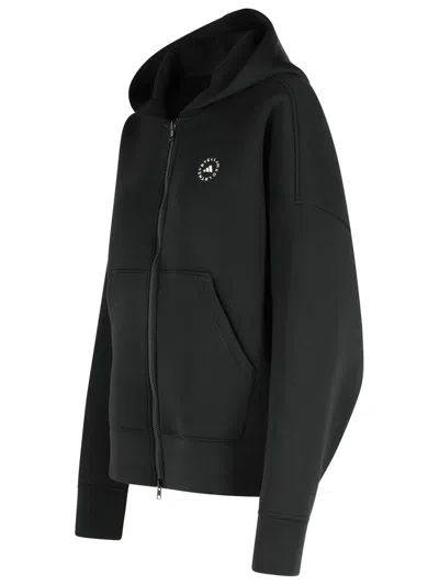 Adidas By Stella Mccartney Scuba Black Polyester Blend Sweatshirt In Black