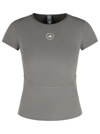 Adidas By Stella Mccartney Tpr Grey Polyamide Blend T-shirt