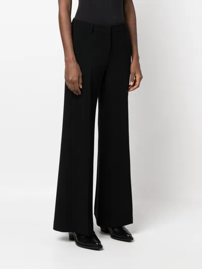 Alberto Biani Trousers Straight Leg Wide-leg Design In Black