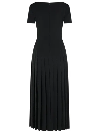 Alessandra Rich Wool Dress With Button Detailing In Black
