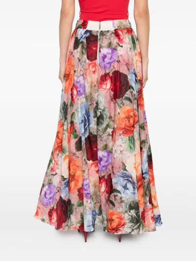 Alice And Olivia Alice + Olivia Nilda Maxi Skirt In Multi
