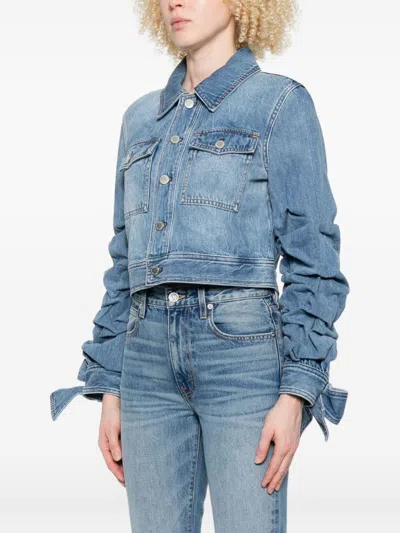Alice And Olivia Alice + Olivia Tiff Denim Jacket In Blue