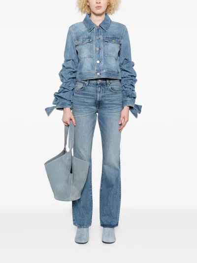 Alice And Olivia Alice + Olivia Tiff Denim Jacket In Blue