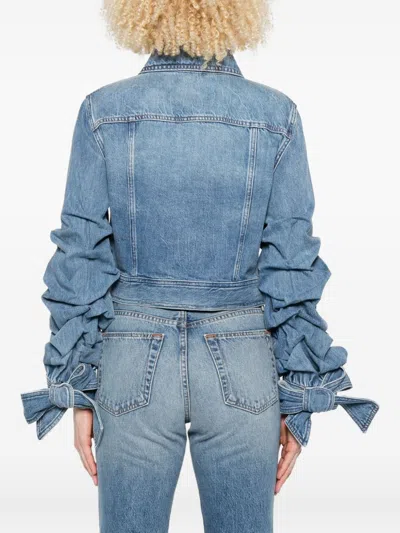Alice And Olivia Alice + Olivia Tiff Denim Jacket In Blue