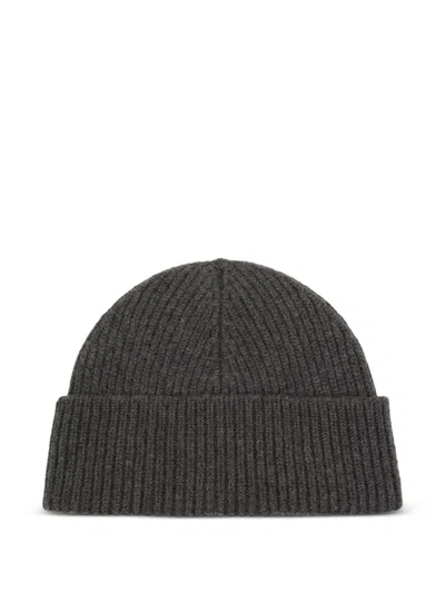 Ami Alexandre Mattiussi Ami Paris Ami Paris De Coeur Wool Beanie In Black