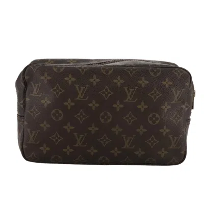 Pre-owned Louis Vuitton Trousse De Toilette Brown Canvas Clutch Bag ()