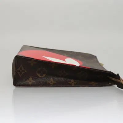 Pre-owned Louis Vuitton Trousse De Toilette Brown Canvas Clutch Bag ()