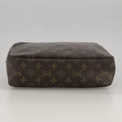 Pre-owned Louis Vuitton Trousse De Toilette Brown Canvas Clutch Bag ()