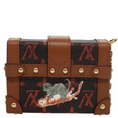 Pre-owned Louis Vuitton Trunk Brown Canvas Clutch Bag ()