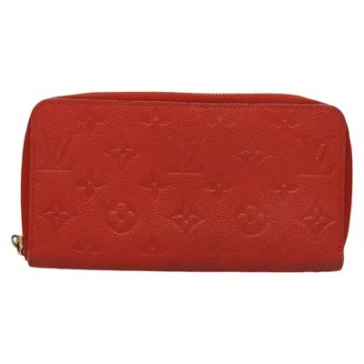 Pre-owned Louis Vuitton Zippy Wallet Red Leather Wallet  ()
