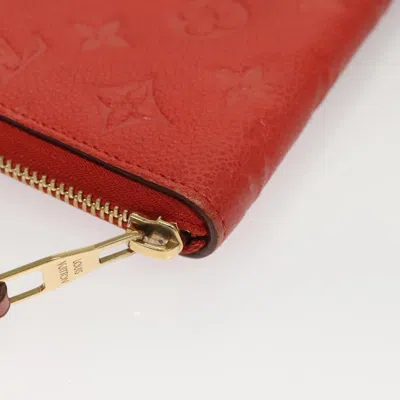 Pre-owned Louis Vuitton Zippy Wallet Red Leather Wallet  ()