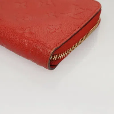 Pre-owned Louis Vuitton Zippy Wallet Red Leather Wallet  ()