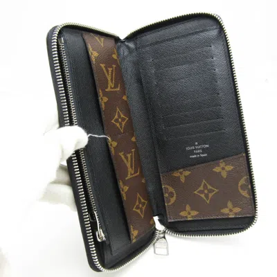 Pre-owned Louis Vuitton Zippy Wallet Vertical Brown Canvas Wallet  ()