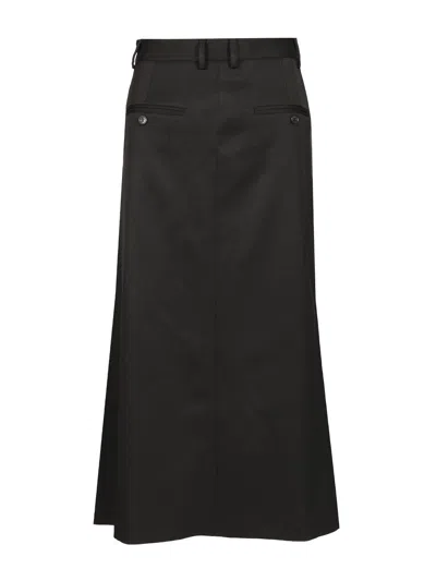 Mm6 Maison Margiela Back-to-back Midi Skirt Skirts Black In Black