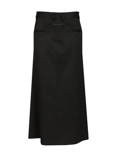 Mm6 Maison Margiela Back-to-back Midi Skirt Skirts Black In Black