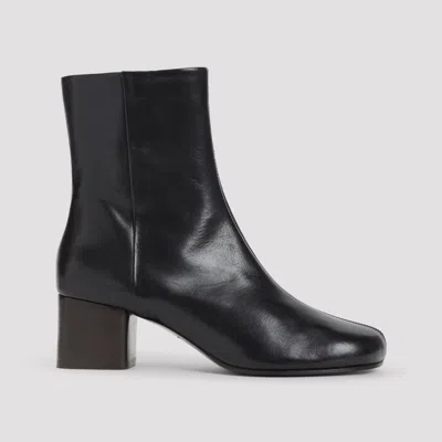 Lemaire Ankle Boots With Polished Calf Leather In Black