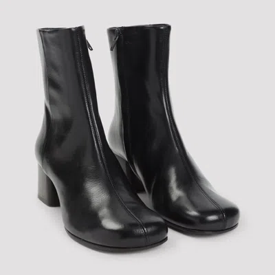Lemaire Ankle Boots With Polished Calf Leather In Black