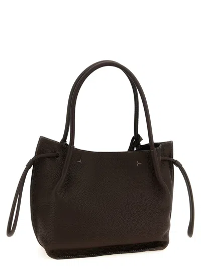 Tod's Brown Shoulder Bag With Two Top Handles And Drawstring Closure In Brown